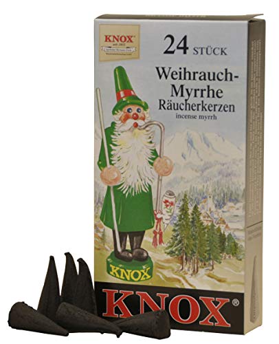 Knox Räucherkerzen/Räucherkegel - Weihrauch-Myrrhe - 24 Stück/Pkg. (4, Weihrauch-Myrrhe) von KNOX