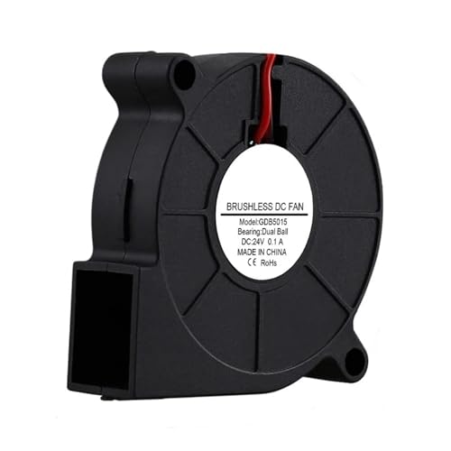 1 STÜCKE 24 V 3D-Drucker 50x50x15mm Kühlgebläse Lüfter 50mm x 15mm Doppelkugellager 1 Meter Draht Bürstenloser Kühler 5015 von KNUUXHDDK