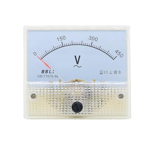 1 Stück 85L1-V Analoges Wechselspannungs-Nadel-Panelmeter Voltmeter 1 V 2 V 3 V 5 V 10 V 15 V 20 V 30 V 50 V 75 V 100 V 150 V 200 V 300 V 450 V 500 V(300V) von KNUUXHDDK