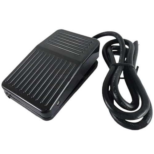 1 Stücke TFS-01 Schwarz Fußpedalschalter AC 250 V 10A SPDT NO NC Antislip Kunststoff Momentary Power FS-1 Mit 0,2/1/2 Mt Elektrokabel(1 Meter Wire) von KNUUXHDDK