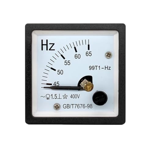 1 stück 99T1-HZ 45-65 HZ 220 V 380 V 400 V Zeigerfrequenzmessplatte Messgerät Zeigermessgerät AC Hertzmessgerät 48 x 48 mm(400V) von KNUUXHDDK