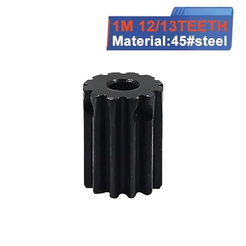 1 stück M1 5mm 12T 13T 14T 45# Stahl Metall Ritzel Motor Getriebe Loch 4/5/6/6,35/7/8mm RC Modell Auto Motor(6mm,7PCS 1M12T) von KNUUXHDDK