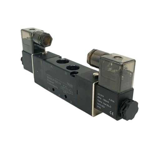 4V320-08 1/4'' 4V320-10 3/8'' AC220V DC24V Pneumatisches Magnetventil 5/2-Wege-Doppelspulen-Regelventil(4V320-10 AC220V) von KNUUXHDDK