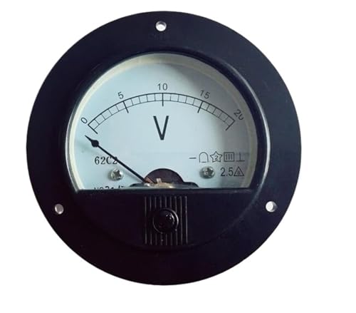 62C2 Zeigertyp Voltmeter Amperemeter Messgerät mechanischer Header DC50A DC10V 15V 20V 25V 50V(DC15V) von KNUUXHDDK