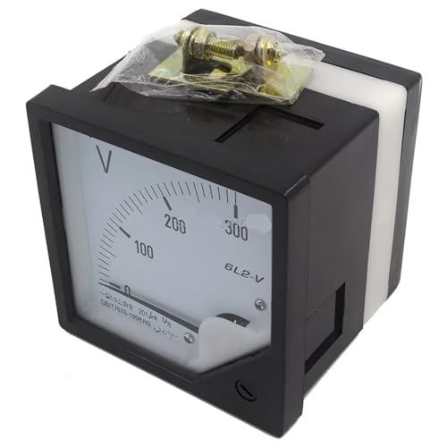 6L2-V Zeigervoltmeter Analogvoltmeter 80mm x 80mm Größe 50V 100V 150V 250V 300V 450V 500V 600V 750V(50V) von KNUUXHDDK