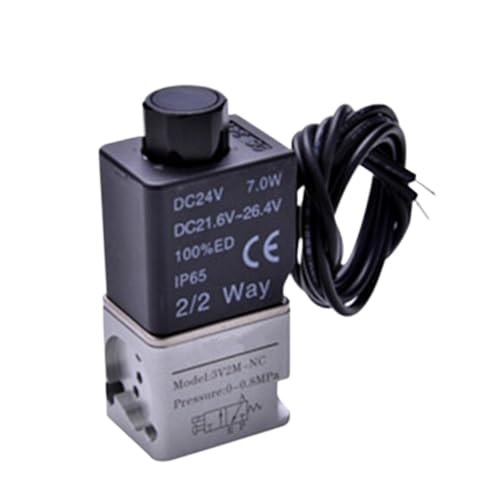 KNUUXHDDK Elektroventil für Vakuum Serie 3V2 3V2-06/08 220 V 110 V 24 V 12 V 3 Türen 2 Positionen Typ Kabeldurchführung normalerweise geschlossen / offen (3V2-06-NO (Grommet), AC 220 V) von KNUUXHDDK