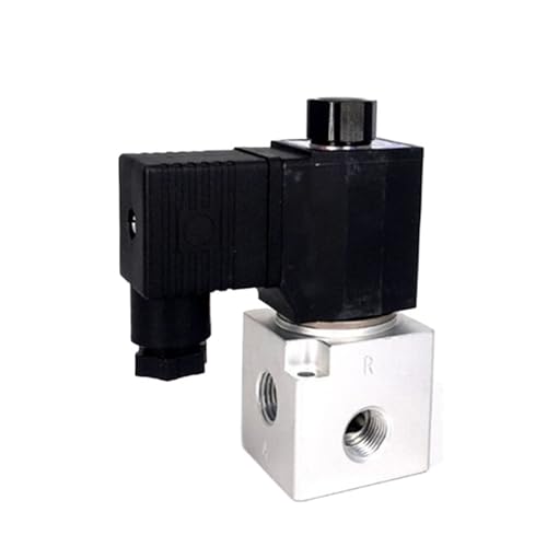 KNUUXHDDK Leeres Elektroventil Serie 3V3 3V308 3V3-08 220 V 110 V 24 V 12 V 3 Türen 2 Positionen Endtyp normalerweise geschlossen/offen (3V3-08-NC, AC 220 V) von KNUUXHDDK