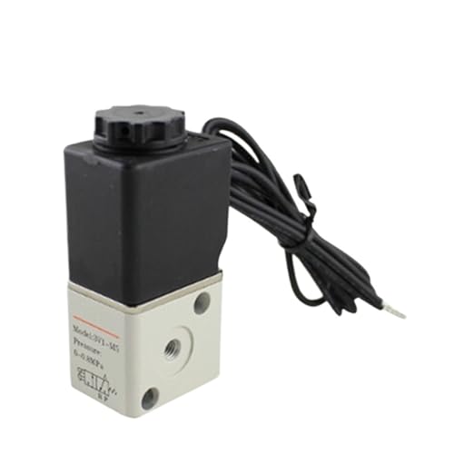 KNUUXHDDK Magnetventil Serie 3V1 3V1-06/M5 220 V 110 V 24 V 12 V 3 Türen 2 Positionen Terminal Typ Grommet (3V1-06 (Grobet), AC 110 V) von KNUUXHDDK