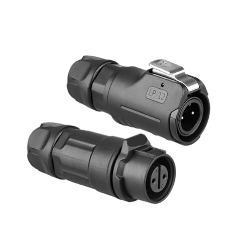 M12 Wasserdichter Industriestecker LP12 Männliche Paarung 2 3 4 5 6 7 8 Pin Mini Elektrischer Stecker Einzelhandel(Plug and Mating Plug,6p) von KNUUXHDDK