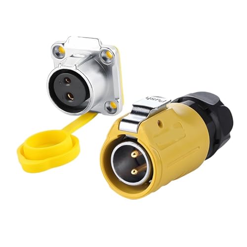 M20 Industriestecker 2 3 4 5 7 9 12 Pin Hochspannungs-wasserdichter Kabelstecker Strom- und Signalkabelstecker(Female Plug ONLY,PANEL CONNECTOR_2P) von KNUUXHDDK