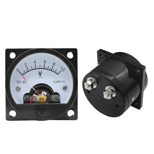 Quadratisches analoges Spannungsmessgerät vom Zeigertyp SO45 45 * 45mm 10V 15V 20V 25V 30V 50V 100V(50V) von KNUUXHDDK