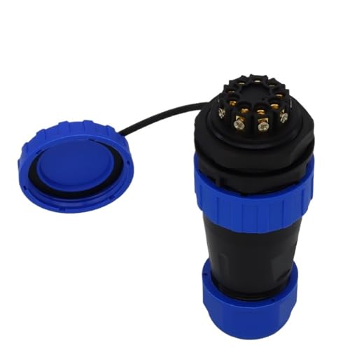 SP28 IP68 wasserdichter Stecker Kontermutter/Platz/Docking 2 3 4 5 6 7 9 Pin Schraubcrimpen ohne Schweißanschluss(Back Nut,7P) von KNUUXHDDK