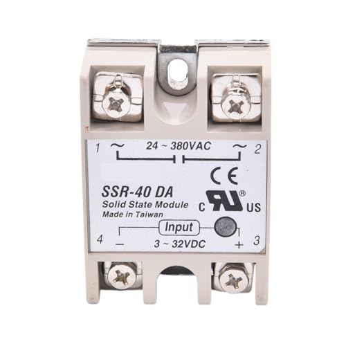 1 Stück 3-32 VDC bis 24-380 VAC SSR-40DA Halbleiterrelaismodul SSR-40 DA SSR 40A for PID-Temperaturreglerspannung von KNWHGGKCV