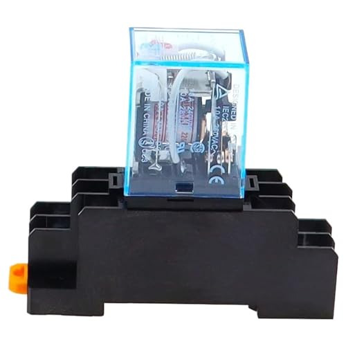 10Set MY4N DC12V AC12V DC24V AC24V Spule 5A 4NO 4NC LED-Anzeige Leistungsrelais DIN-Schiene 14-poliges Zeitrelais mit Sockelsockel(AC,48V) von KNWHGGKCV