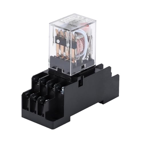 1set MY4 Elektromagnetische MY4NJ Relais 6V 12V 24V 36V 48V 110V 220V 380V HH54P MY4N-GS Spule 4NO 4NC DIN 14 Pin + Basis Mini Relais(AC - 1 set,6V) von KNWHGGKCV