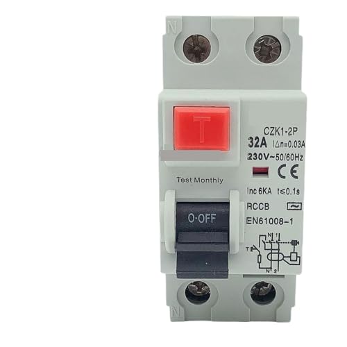 30A FI-Schutzschalter 10KA 1P+N 100A 30mA Typ A TypeB TypeAC Fehlerstromschutzschalter(B Class EM Type,2P25A30MA) von KNWHGGKCV