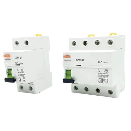 AC2PType RCCB Elektromagnetischer Fehlerstromschutzschalter AC 2 Pole 25A 40A 63A 80A 100A RCD 30mA 100mA 300mA(B Class EM Type,2P63A100MA) von KNWHGGKCV
