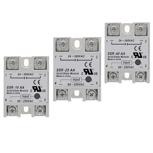 SSR -10AA 25AA 40AA AC-Steuerung AC SSR Weiß Shell Einphasiges Halbleiterrelais(40AA) von KNWHGGKCV