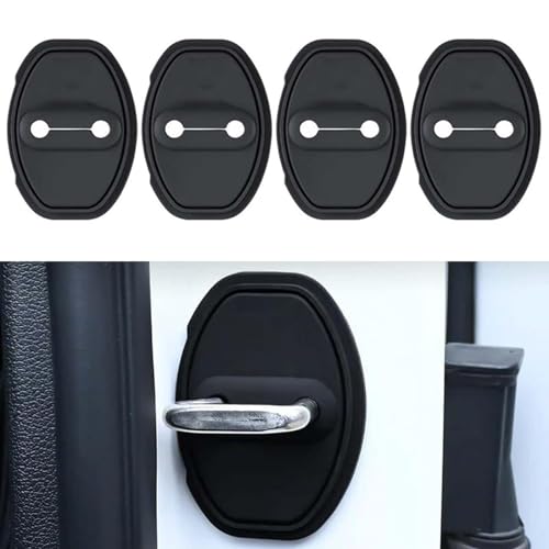 KNZDQ 4Stück Schutz für Türverriegelung für Ford Transit Mk4 Mk5 Mk6 Mk7 (1991-2014), Auto Türschlossabdeckung Schutzkappe Innenraum Zubehör Silikon von KNZDQ