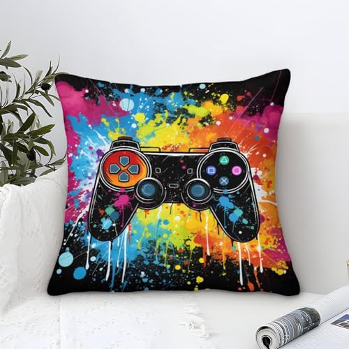 KOABERUVN Game Weicher Kissenbezug, Quadratische Form Im 1er Set, Perfekt Für Stylish Accessory Und Pet Corner, Maschinenwaschbar 40x40cm von KOABERUVN