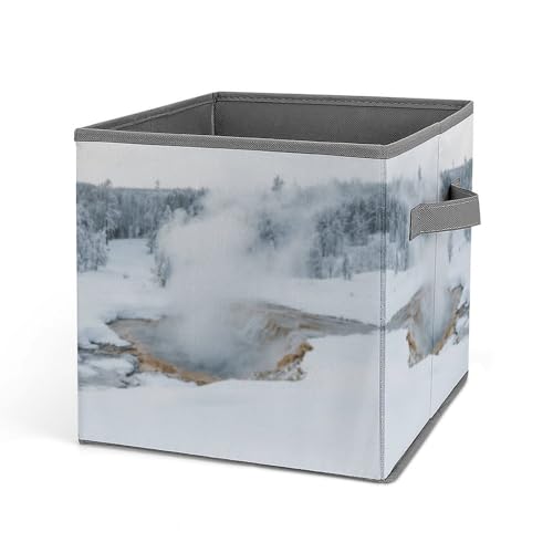 Home Laundry Basket Mammoth Hot Springs Printed Storage Box Suitable for Home Bathroom Bedroom Clothes Storage Box von KOAYUBFC