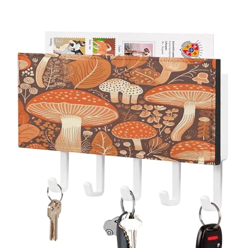 KOAYUBFC Cartoon Pilz Schlüsselhalter Wandhalterung Schlüsselhalter Dekorative Schlüsselhalter an Wand Schlüssel Haken Wände Kleber für Tür Flur Eingang von KOAYUBFC