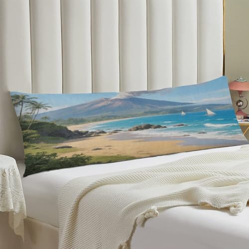 KOAYUBFC Dekorativer Kissenbezug mit Reißverschluss, Boho-Kissenbezug, weicher und atmungsaktiver Kissenbezug für Bett, Sofa, Couch, Schlafzimmer, 135 x 48 cm von KOAYUBFC
