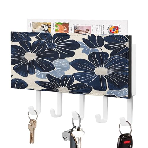 KOAYUBFC Marineblaue Blumen Schlüsselhalter Wandhalterung Schlüsselhalter Dekorative Schlüsselhalter an Wand Schlüssel Haken Wände Kleber für Tür Flur Eingang KOAYUBFC Marineblaue Blumen Schlüsselhalter Wandhalterung Schlüsselhalter Dekorative Schlüsselhalter an Wand Schlüssel Haken Wände Kleber für Tür Flur Eingang von KOAYUBFC