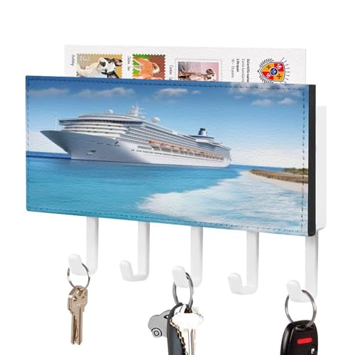 KOAYUBFC Seaside Kreuzfahrtschiff Schlüsselhalter Wandhalterung Schlüsselhalter Dekorative Schlüsselhalter an Wand Schlüssel Haken Wände Kleber für Tür Flur Eingang von KOAYUBFC