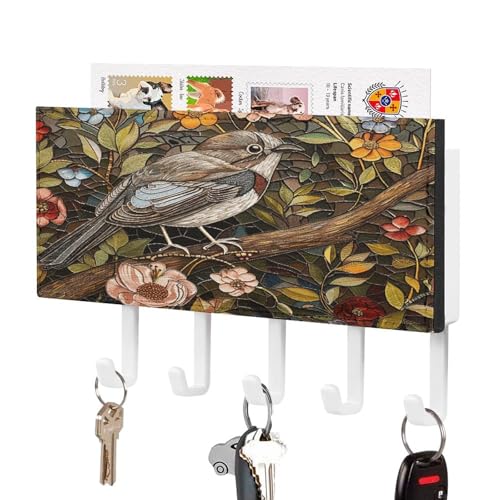 KOAYUBFC Vogel sitzend auf Ast Schlüsselhalter Wandhalterung Schlüsselhalter Dekorative Schlüsselhalter an Wand Schlüssel Haken Wände Kleber für Tür Flur Eingang KOAYUBFC Vogel sitzend auf Ast Schlüsselhalter Wandhalterung Schlüsselhalter Dekorative Schlüsselhalter an Wand Schlüssel Haken Wände Kleber für Tür Flur Eingang von KOAYUBFC