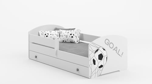 KOBI Kinderbett, 140 x 70 cm, Weiß, mit Schublade von KOBI
