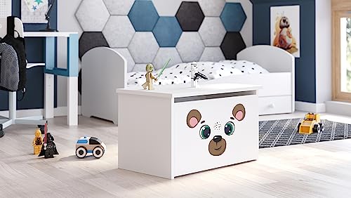KOBI Kommode DARIA Spielzeugkiste mit Schublade | Groß 73 x 42 x 40 CM | Truhe Weiß Kinderzimmer Möbel | Truhenbank mit Stauraum für Kinder | Boxen Aufbewahrung | Aufbewahrungsbox KOBI Kommode DARIA Spielzeugkiste mit Schublade | Groß 73 x 42 x 40 CM | Truhe Weiß Kinderzimmer Möbel | Truhenbank mit Stauraum für Kinder | Boxen Aufbewahrung | Aufbewahrungsbox von KOBI