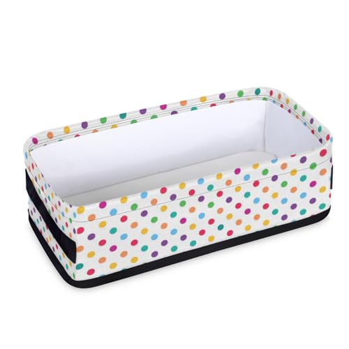 Bunte gepunktete Badezimmer-Aufbewahrungskörbe, wasserdicht, Badezimmer-Theken-Organizer, dekorativer Toilettenpapier-Aufbewahrungskorb für die Organisation für Badezimmer, Wohnzimmer-Dekor Bunte gepunktete Badezimmer-Aufbewahrungskörbe, wasserdicht, Badezimmer-Theken-Organizer, dekorativer Toilettenpapier-Aufbewahrungskorb für die Organisation für Badezimmer, Wohnzimmer-Dekor von KOBLEN