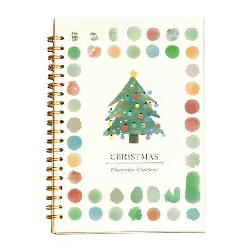 Aquarell Arbeitsbuch Anfänger Aquarell Malset - Einfaches Natur Motiv Malset Aquarells Arbeitsbuch Kunst und Bastelbedarf for Erntedank, Ostern, Weihnachten von KOBONA
