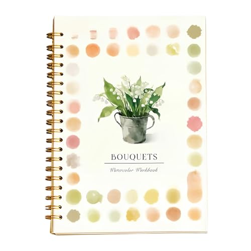 Aquarell Arbeitsbuch Anfänger Aquarell Malset - Einfaches Natur Motiv Malset Aquarells Arbeitsbuch Kunst und Bastelbedarf for Erntedank, Ostern, Weihnachten von KOBONA