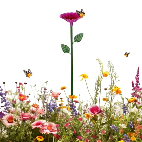 KOBONA Bienenfutterautomat Rostfeste blumförmige Bienen-Feeder-Insekten Trinkbienen Bienen farbenfrohe Schmetterling Wasser Feeder Multifunktion for Outdoor Dekor von KOBONA