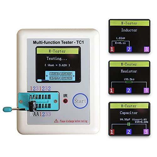 LCR-T7 Transistortester Multifunktionaler TFT-Transistortester Buntes Display Elektronischer Tester Einsteckbar for Dioden Triode Kondensator Widerstand Transistor IGBT JFET von KOBONA