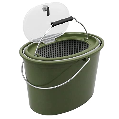 KOCAN Angeleimer, 2-in-1-Angeleimer Doppeldeck-Fischbox Abnehmbarer Fischsieb Sieb Angelköder-Aufbewahrungsbehälter Doppelgriff Angel-Abtropfkorb KOCAN Angeleimer, 2-in-1-Angeleimer Doppeldeck-Fischbox Abnehmbarer Fischsieb Sieb Angelköder-Aufbewahrungsbehälter Doppelgriff Angel-Abtropfkorb von KOCAN