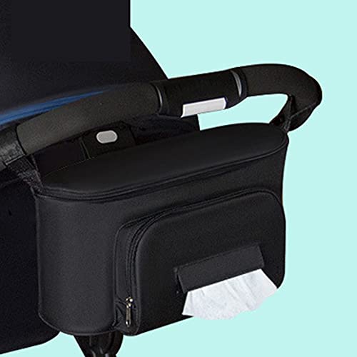 KOCAN Kinderwagen Tasche Organizer Tasche Soild Farbe Mama Wagen Buggy Kinderwagen Wagen Korb Haken Rucksack Kinderwagen Zubehör Schwarz von KOCAN