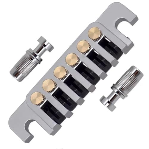 KOCAN LP E-Gitarre Tune O Matic Bridge Pull Plate Tail Piece Reversible String Code Gitarre Roller Saddle Bridge TP-6 Bridge Stop Rod Kompatibel mit Les Paul/SG/ES/EPI Gear Ersatzteil,Stimmen Sie die von KOCAN