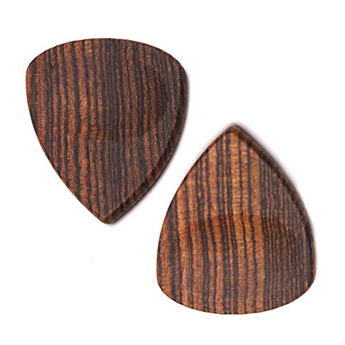 KOCAN Plektren, 2pcs Holz Plektren Plektrum für Akustikgitarre Ukulele Black Walnut Wood von KOCAN