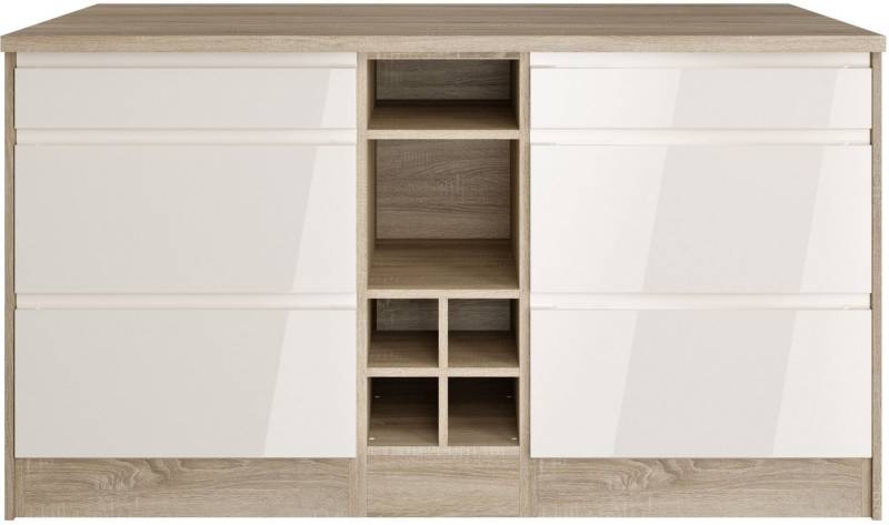 KOCHSTATION Kücheninsel KS-Virginia, Breite 153 cm, MDF-Fronten, Flaschenregal von KOCHSTATION