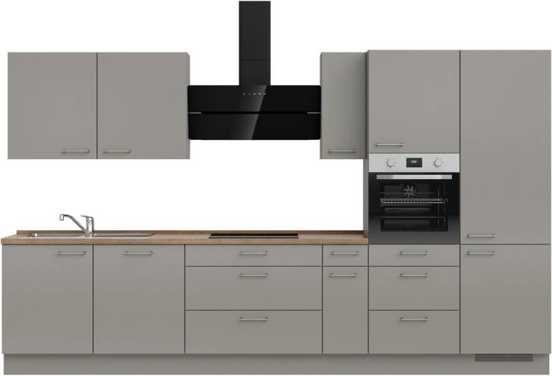 nobilia® Küchenzeile "Laser II", vormontiert, Ausrichtung wählbar, Breite 360 cm, wahlw. mit E-Geräten von nobilia®