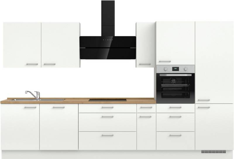 nobilia® Küchenzeile "Laser II", vormontiert, Ausrichtung wählbar, Breite 360 cm, wahlw. mit E-Geräten von nobilia®