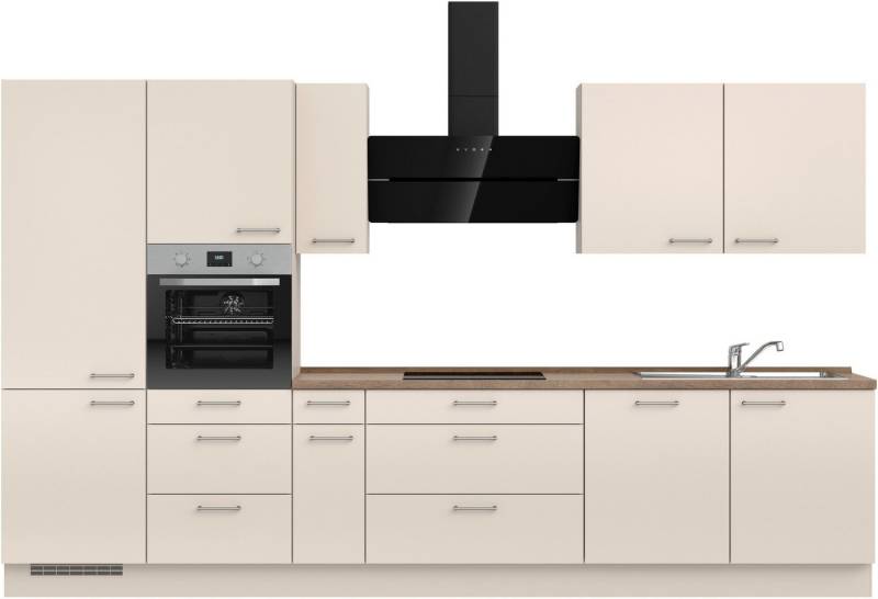 nobilia® Küchenzeile "Laser II", vormontiert, Ausrichtung wählbar, Breite 360 cm, wahlw. mit E-Geräten von nobilia®