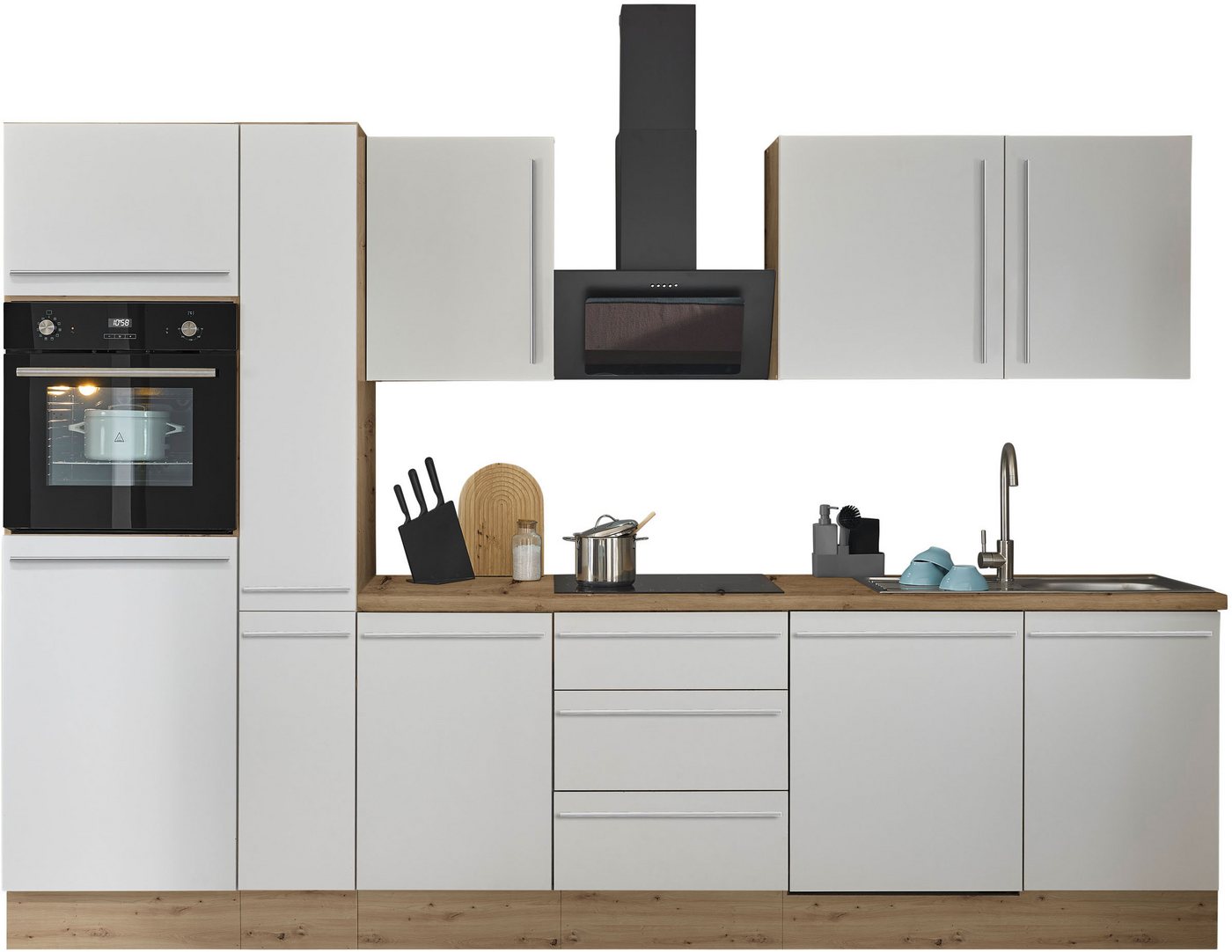 KOCHSTATION Küchenzeile Florida, Breite 310 cm, wahlweise mit E-Geräten,Softclose für Türen/Schubkästen von KOCHSTATION