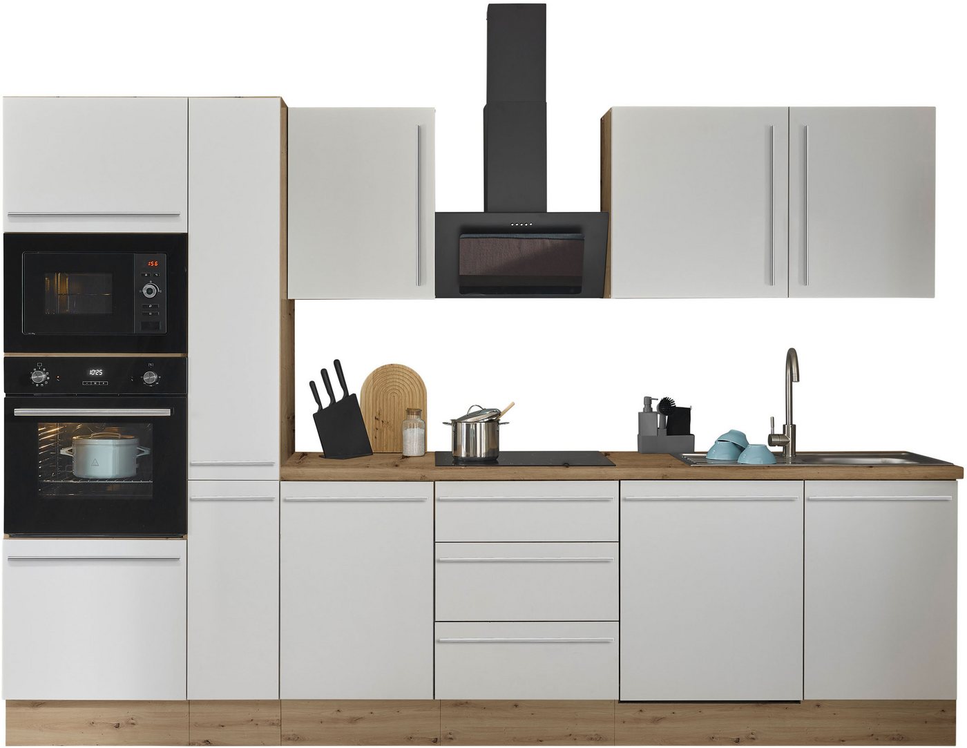 KOCHSTATION Küchenzeile Florida, Breite 310 cm, wahlweise mit E-Geräten,Softclose für Türen/Schubkästen von KOCHSTATION