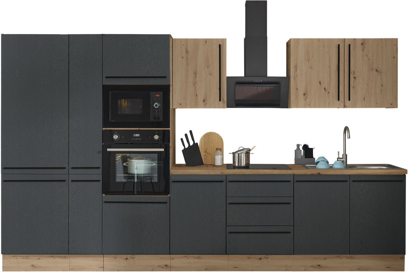 KOCHSTATION Küchenzeile Florida, Breite 360 cm, wahlweise mit E-Geräten,Softclose für Türen/Schubkästen KOCHSTATION Küchenzeile Florida, Breite 360 cm, wahlweise mit E-Geräten,Softclose für Türen/Schubkästen von KOCHSTATION