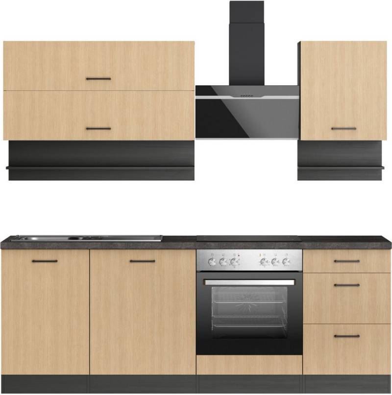 KOCHSTATION Küchenzeile KS-Frieda Breite 220 cm, wahlweise mit E-Geräten, mit 38mm starker Arbeitsplatte KOCHSTATION Küchenzeile KS-Frieda Breite 220 cm, wahlweise mit E-Geräten, mit 38mm starker Arbeitsplatte von KOCHSTATION