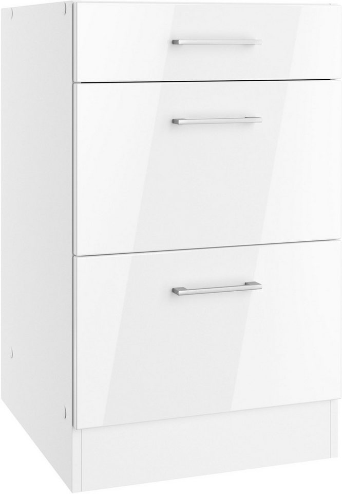 KOCHSTATION Unterschrank KS-Milan HELD Möbel, Auszugschrank 100 cm, matte oder hochglänzende Fronten von KOCHSTATION